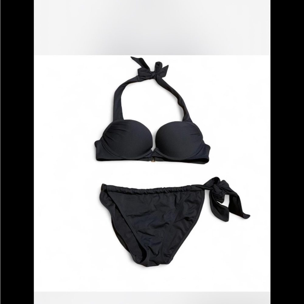 Black Halter‎ Bikini Set